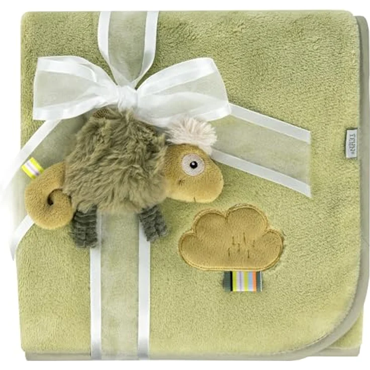 Fehn Kuscheldecke 100x75 cm Chamäleon Lazy, Crazy & Pink Khaki/Olive – Bild 2