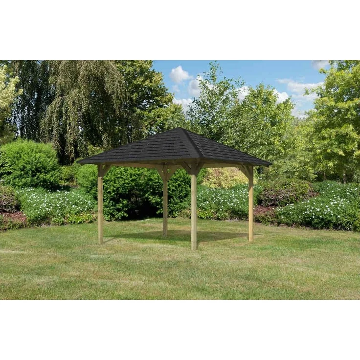 Karibu Pavillon Eco Cordoba im Set mit Schindeln – Bild 1