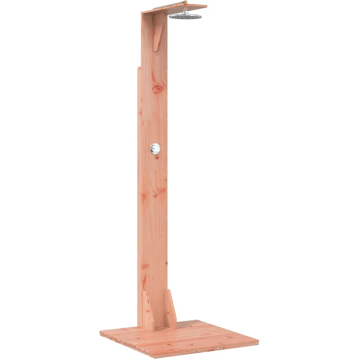 vidaXL Gartendusche 214,5 cm Massives Douglasholz und Edelstahl Natur 886346 – Bild 2