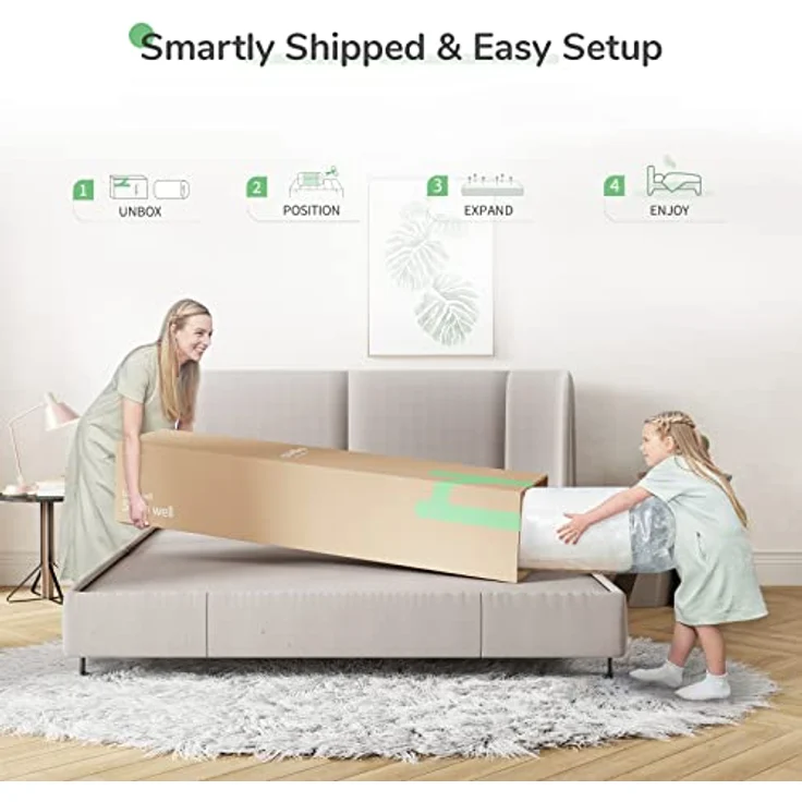 Novilla Matratze 120x190 Tonnentaschenfederkernmatratze Höhe 27cm Härtegrad H3 Rollmatratze mit Gel Memory Schaum Mittelfest Punktelastizität – Bild 7