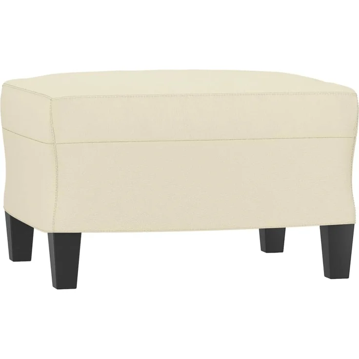 vidaXL Sessel mit Hocker Creme 60 cm Kunstleder 3201238 – Bild 4