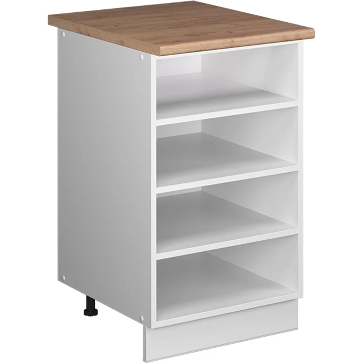 Küchenregal Fame-Line Weiß 50 cm, AP Eiche Vicco – Bild 1