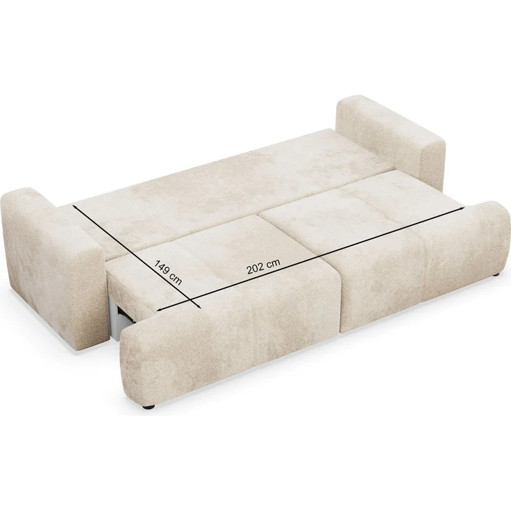 Selsey 'Cobbly' Schlafsofa mit Schlaffunktion, mit Bettkasten, 3-Sitzer, Chenille Mystery Braun, 244 cm – Bild 8