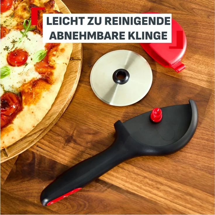 Tefal Ingenio+ Pizzamesser K19903 – Pizzaschneider und Pizzaroller, ergonomischer Küchenhelfer, robust, spülmaschinengeeignet – Bild 4
