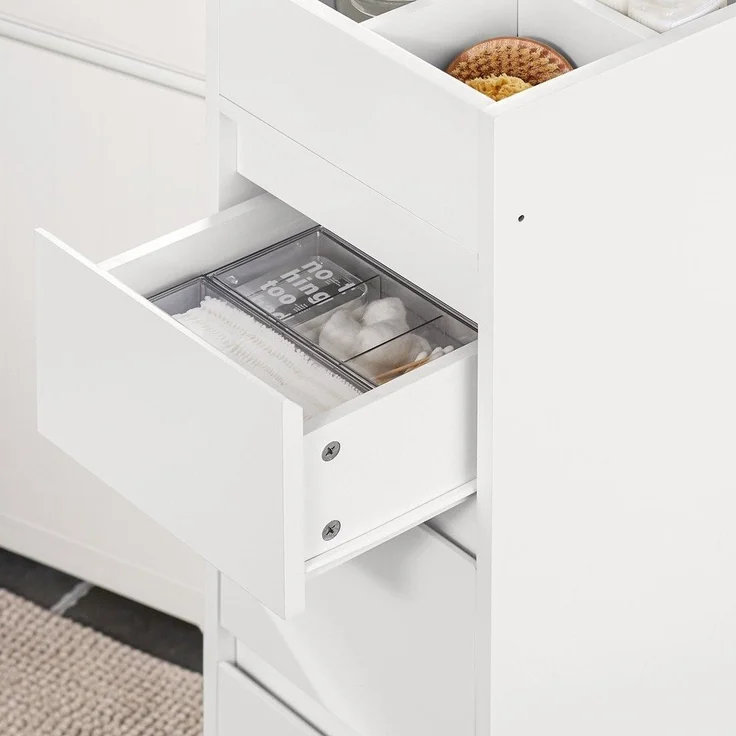 SoBuy BZR29-W Badunterschrank, MDF, Lackiert, Weiß, 33 x 90 x 30 cm – Bild 8
