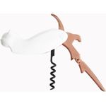 Winkee Flaschenöffner Meow Korkenzieher Katze Hebel Öffner Folienschneider (Edelstahl, Silikon, 1-tlg, soft-touch Oberfläche), weiß, schwarz, ca. 10 x 4 x 2,5 cm