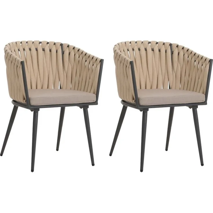 MCW Gartenstuhl MCW-N38-O (1 St), Wasserabweisender Bezug aus Olefin