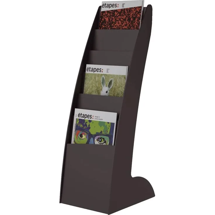 Prospektständer Courbo SLIM - 6 Fächer, schwarz