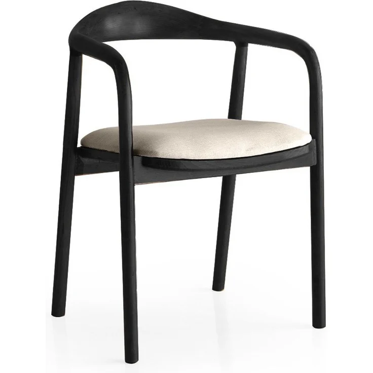 Skye Decor 'PA - 031' Stuhl, Hellgrau / Schwarz, 52 x 77 x 51 cm – Bild 2