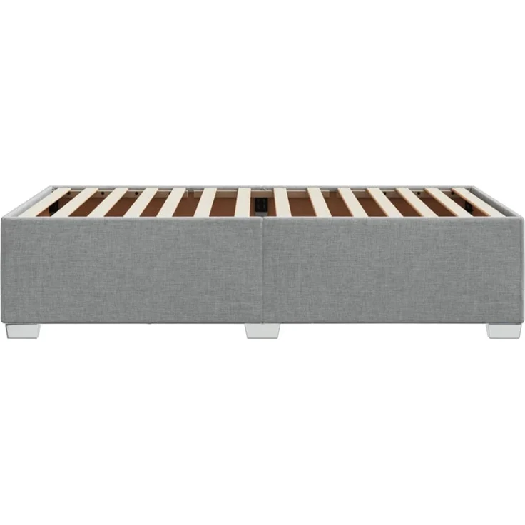 vidaXL Bettgestell ohne Matratze Hellgrau 100x200 cm Stoff 3284450 – Bild 4