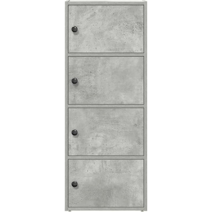vidaXL Bücherregal Betongrau 40x24x102 cm Holzwerkstoff 860376 – Bild 4