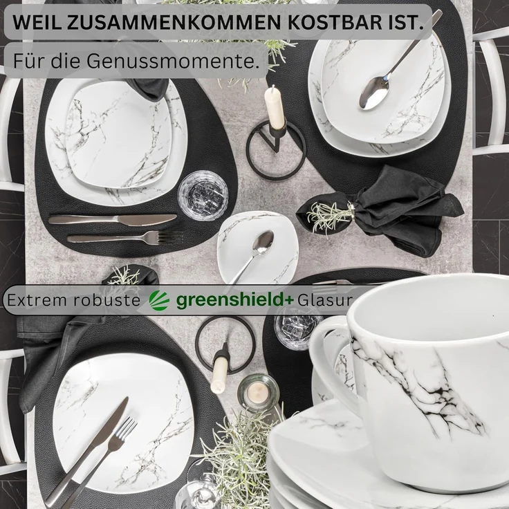 SÄNGER Kaffeetassen Set Bilgola Marmor 12 teilig für 6 Personen – Bild 3