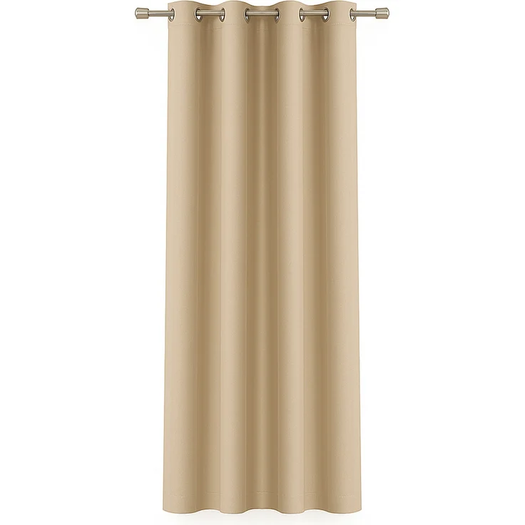 Bestlivings Blickdichte, Gardine mit Ösen, in vielen Größen und Farben Beige 140x145 cm – Bild 1