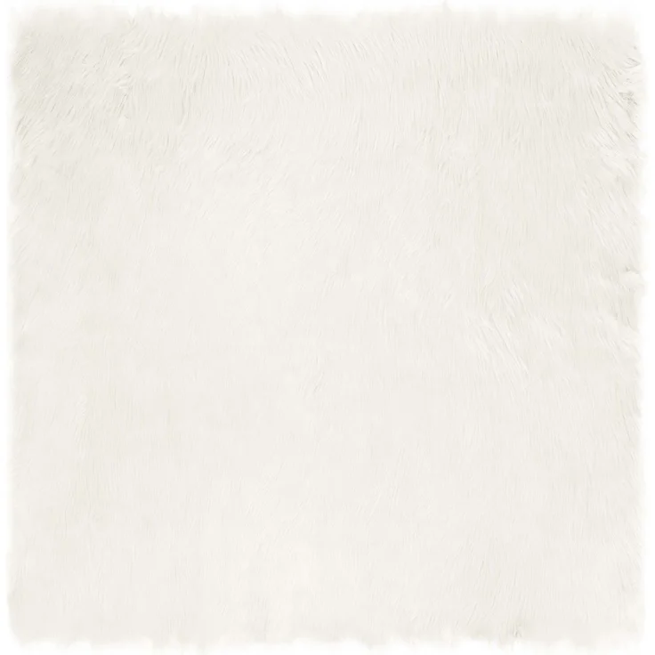 vidaXL Kunstschaffell Teppich Tafalla Weiß 200 x 200 cm Polyester 42021467 – Bild 1