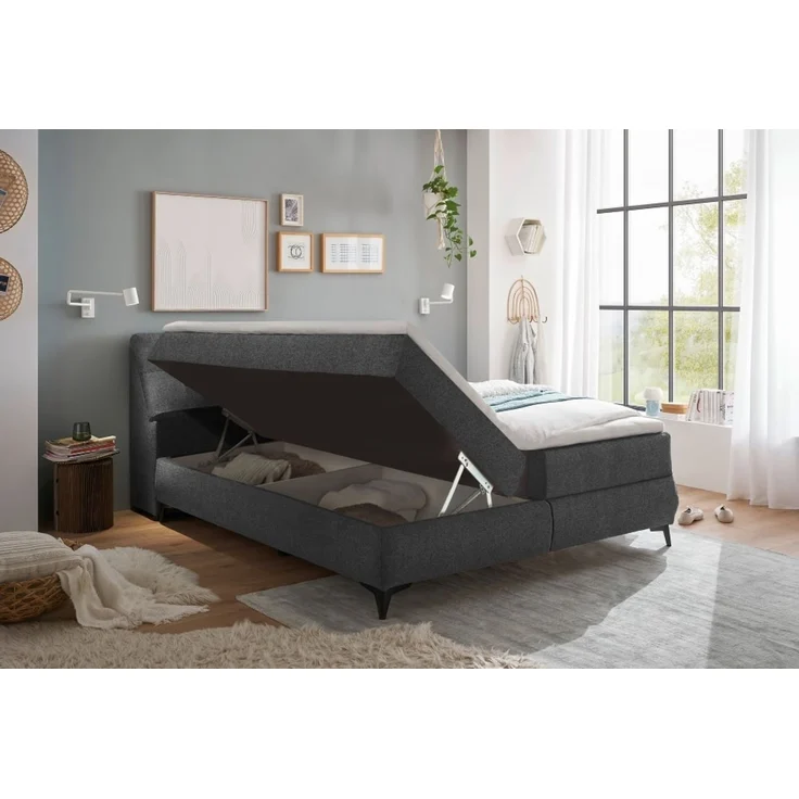 Boxbett Atlantis 160x200 cm in Anthrazit von ED Exciting Design mit Bettkasten – Bild 2