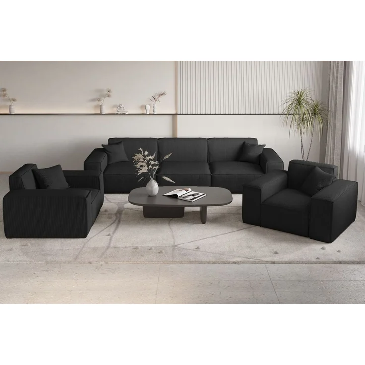 Sessel Designersessel CELES PREMIUM in Stoff Scala Schwarz – Bild 4
