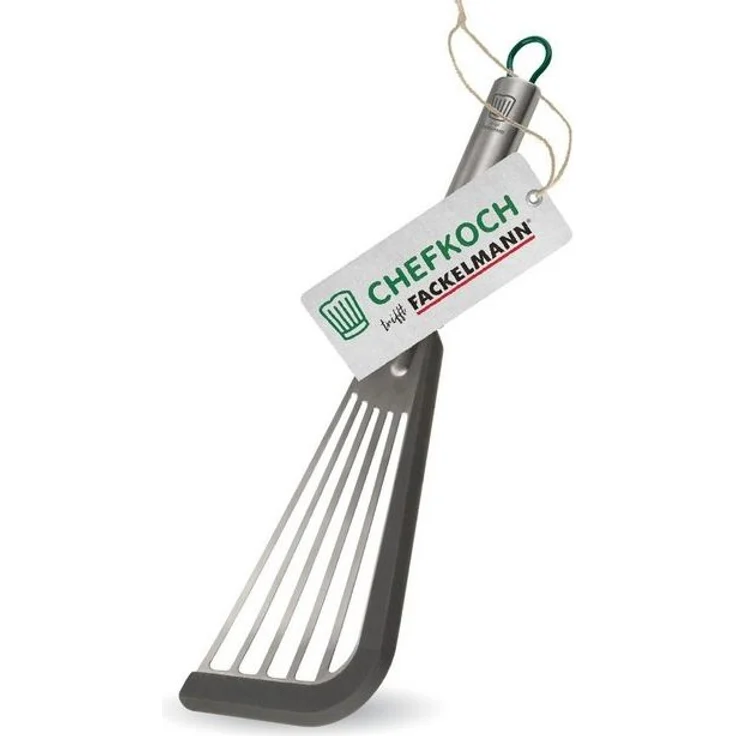 Chefkoch trifft Fackelmann Pfannenwender Flexi-Wender in Grau/Silber – Edelstahl/Silikon Funktionsteil – Bild 4