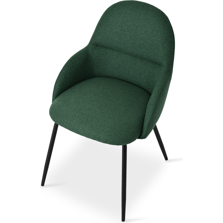 GOEURVANT 1438 Esszimmerstühle 4er-Set mit Armlehnen, Webstoff - Grün – Bild 4