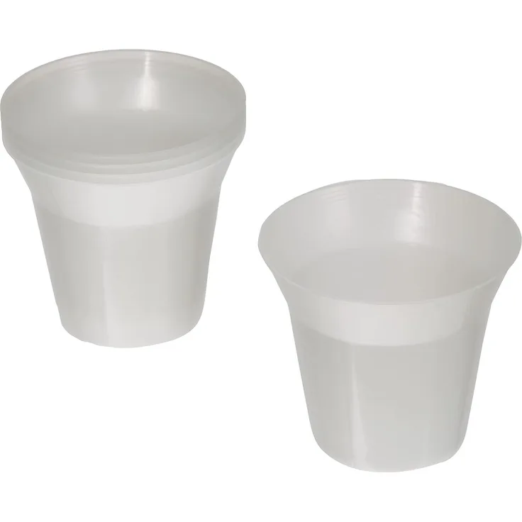 Decora 5 Stück Flared Kunststoff Eierbecher, 350 g, Weiß, 5-teilig