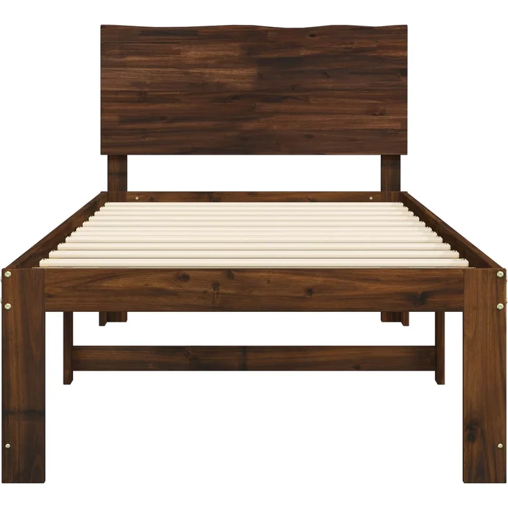 vidaXL Einzelbettgestell mit Kopfteil ROSTOCK Dunkelbraun 80 x 200 cm 903410 – Bild 4