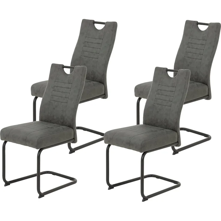 Apollo Jupiter Esszimmerstuhl, Metall, Anthrazit, 4er Set