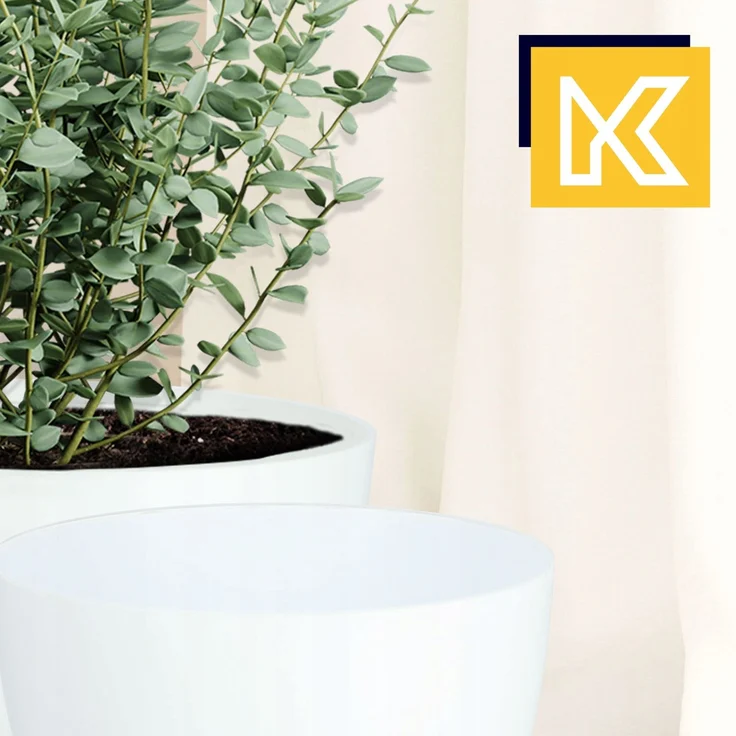 KADAX Blumentopfabdeckung Schaleneinsatz 40cm Weiß 2 Stk – Bild 9