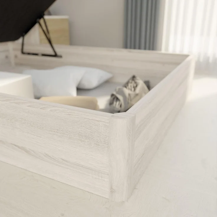 DUÉRMETE ONLINE - Klappbares Bett, super verstärkt, mit atmungsaktivem Deckel, 90x190 cm, inklusive Werkzeug, Farbe Polargrau – Bild 7