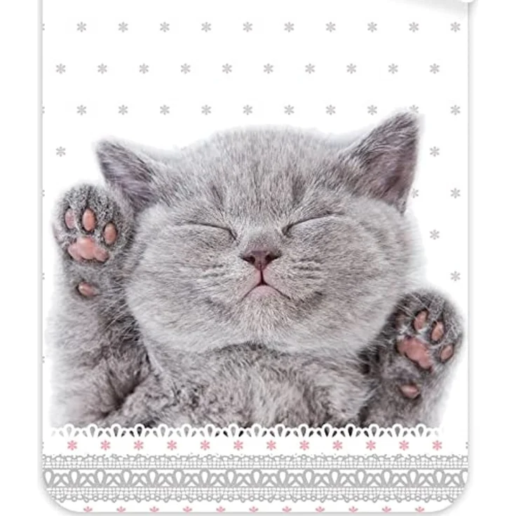 Carbotex Bettwäsche Katze - Bettwäsche-Set mit Katzenbaby-Motiv, 135x200 & 80x80 cm, Baumwolle, 100% Baumwolle – Bild 3