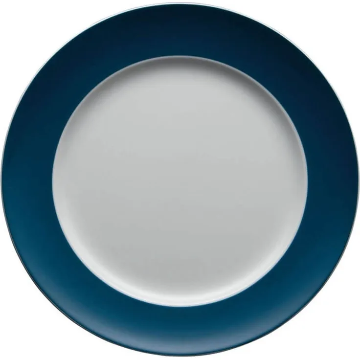 Thomas Sunny Day Speiseteller, Grillteller, Teller, Porzellan, Petrol Blue / Blau, Spülmaschinenfest, 27 cm, 10227