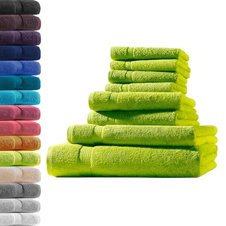 Hometex Premium Textiles Handtuch in Premium Qualität 500 g/m², Feinster Frottier-Stoff 100% Baumwolle, 1x Badetuch + 1 Duschtuch + 2 Handtuch + 4 Gästetuch, weich, saugfähig, extra schwer & flauschig – Bild 2