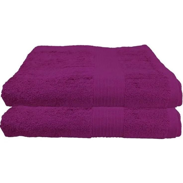 Julie Julsen Badetuch 2-Badetuch-Fuchsia-Badetuch 100x150 cm, Baumwolle (2-St)