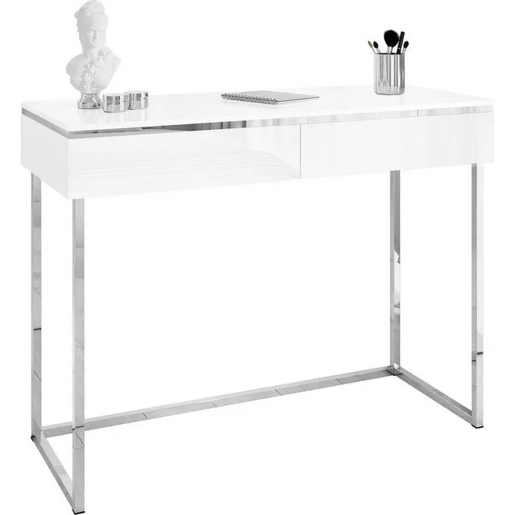 Lookway Konsolentisch AURORA SILVER auf silbernem Gestell (1x Konsole), Breite: 102
