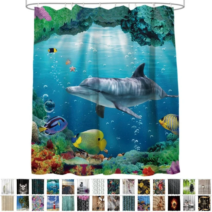 Sanilo Duschvorhang 180 x 200 cm, viele schöne Duschvorhänge zur Auswahl Breite 180 cm, 100% wasserdicht, Anti-Schimmel-Effekt, hochwertige Qualität – Bild 1
