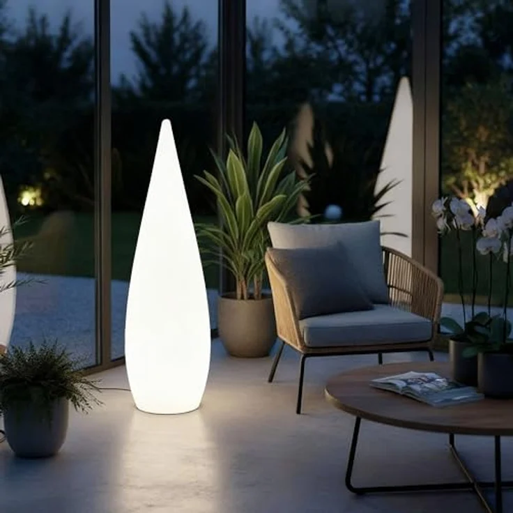Arnusa LED Stehlampe Moderne Lampe mit Farbwechsel und Fernbedienung RGB Akku kabellos, Farbwechsel, LED fest integriert, Farbwechsler, warmweiß, Kaltweiß, Blau, Rot, Sauna Lampe Stimmungsleuchte – Bild 2