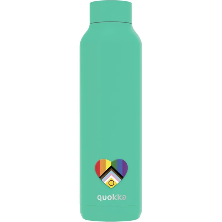 Quokka Pride Türkis Edelstahl Trinkflasche isoliert 630 ml Thermoflasche