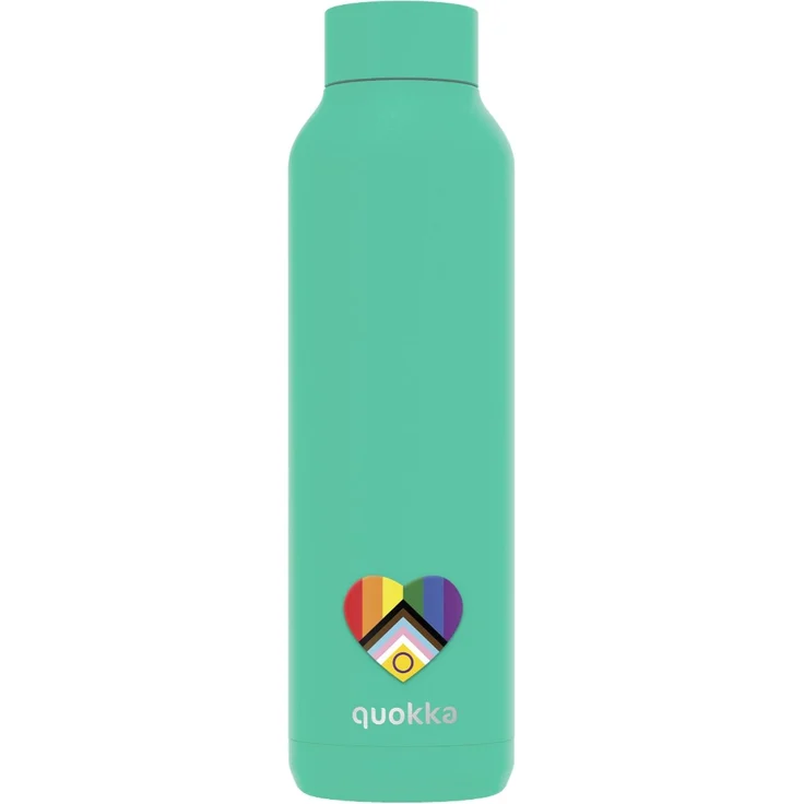 Quokka Pride Türkis Edelstahl Trinkflasche isoliert 630 ml Thermoflasche – Bild 1