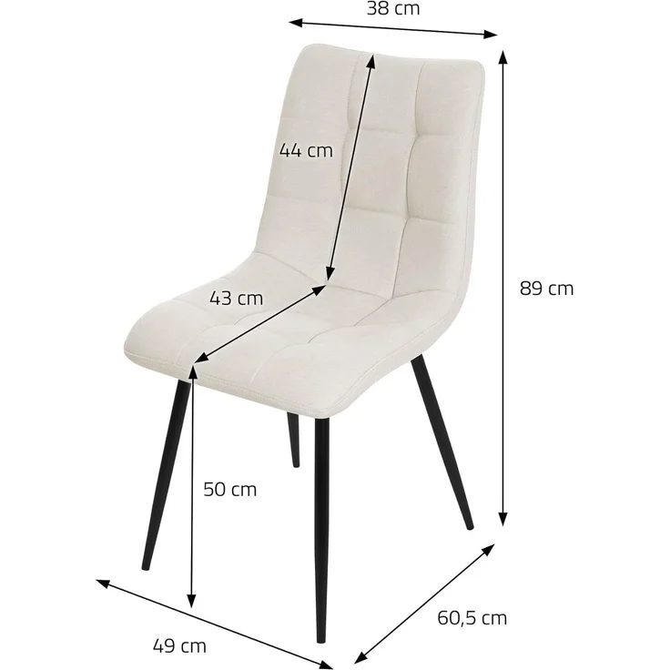 ML-DESIGN Stuhl Esszimmerstühle mit Rückenlehne moderne Design Lounge Küchenstühle (6 St), Polsterstuhl Esstischstühle 6er Set Küchenstuhl Polyester bis 120kg – Bild 3