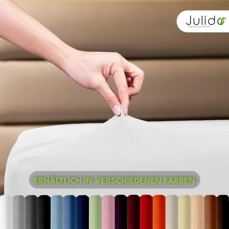 Jersey Spannbettlaken 180-200x200cm 100% Baumwolle Weiss – Bild 8