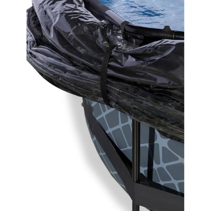 Exit Rundpool Abdeckung inkl. Überdachung Pool Stone Grau, Ø300x76 cm – Bild 9