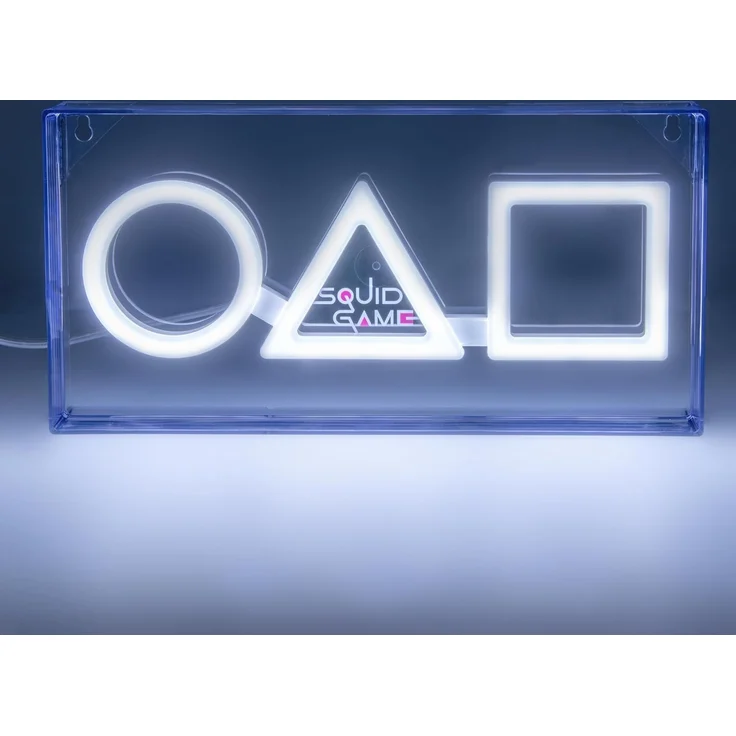 Squid Game LED Logo Neon Light - Offiziell lizenzierte Ware, Acryl freistehende oder wandmontierbare ikonische Form Lichter, Gaming Zimmer Dekor für Netflix Fans, Nachtlicht Geschenk für Schlafzimmer – Bild 8
