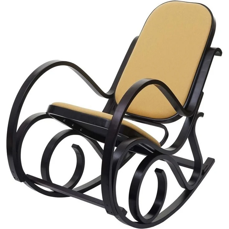 MCW Schaukelstuhl Gallarate, Retro-Design, Stabiles Gestell, Weiche Polsterung, Schaukelfunktion – Bild 5