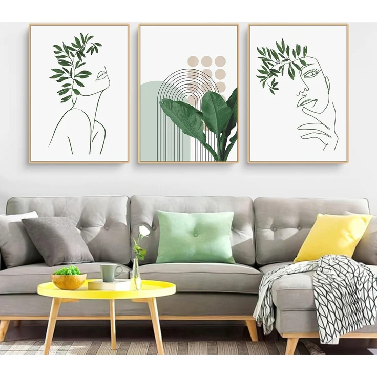 Poster 3teilig Bohemian Pflanzen Wandbilder Wohnzimmer B 30x40cm – Bild 6