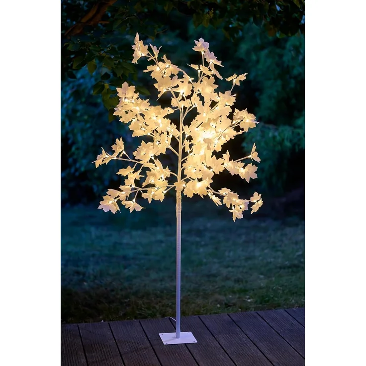 Northpoint LED Baum LED Baum 120 weiße Blüten Warmweiße LEDs Timer integriert