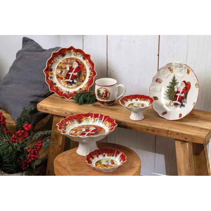 Villeroy & Boch Toy's Fantasy Schale auf Fuß ø 25 cm "Santa liest Wunschzettel" – Bild 3