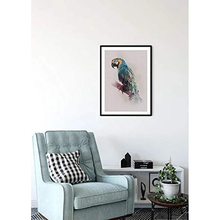 Komar Animals Paradise Parrot, Wandbild im Format 50x70 cm, farbenfroher Kunstdruck ohne Rahmen, Premium-Poster Fotopapier, lichtbeständig, made in Germany – Bild 4