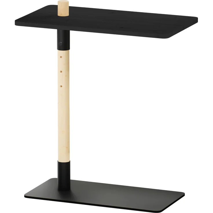 ADJUST TABLE höhenverstellbarer Beistelltisch Kiefer Schwarz lackiert – Bild 2