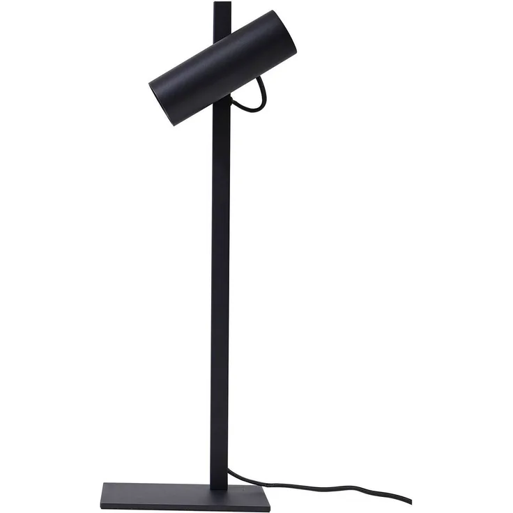 Lucande Tischleuchte Lysias, moderne Tischlampe aus Metall in Schwarz, Höhe 55cm, ideal für Schreibtische und stimmungsvolle Beleuchtung