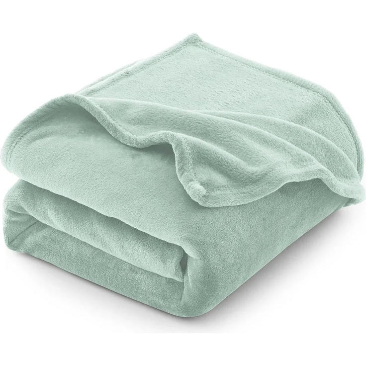 Kuscheldecke Fleecedecke Flanell XXL 230x270 270 x 230 cm Salbeigrün – Bild 1