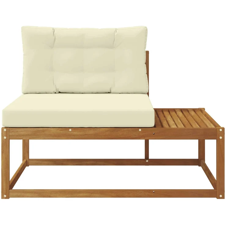 vidaXL Outdoor Endsofa mit Kissen Natur 115 x 83 x 73 cm 900552 – Bild 4