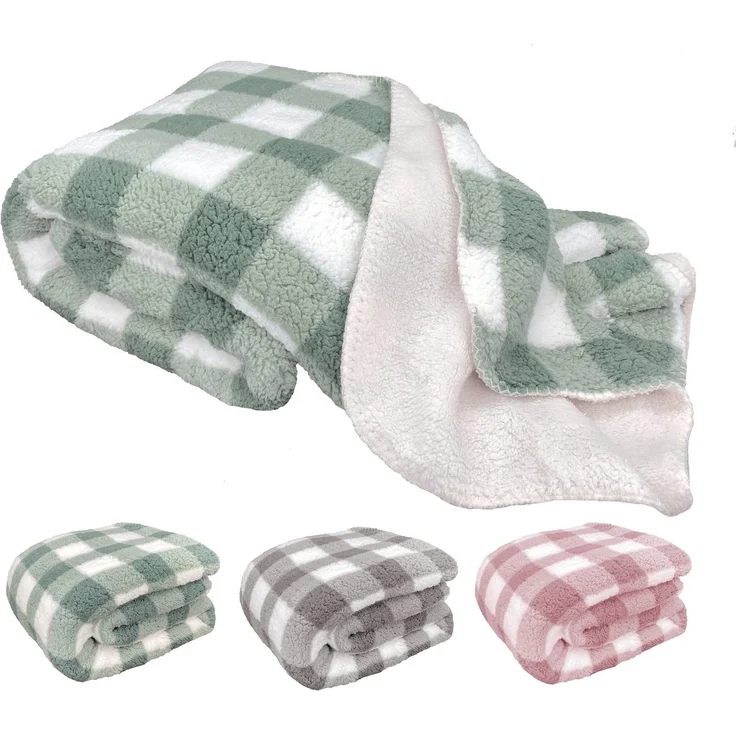 Wohndecke Sherpa Kuscheldecke Cottage Winterdecke Teddy Fell, heimtexland, 150x200 I extra dick I warm I flauschig I kuschelig weich – Bild 5
